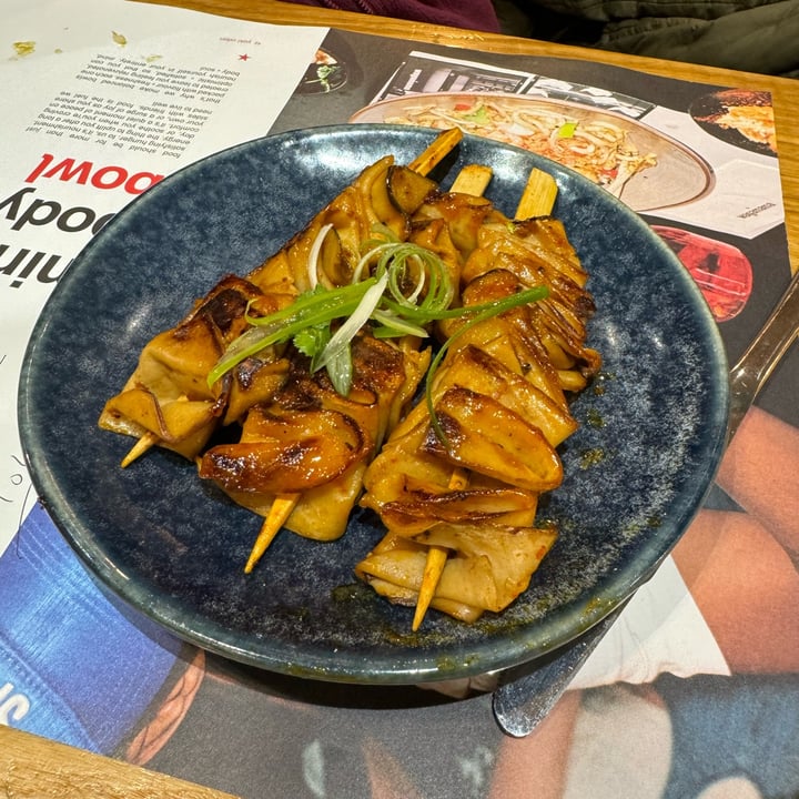 photo of Wagamama King Oyster Mushroom Skewers shared by @eatyourgreens on  05 Mar 2024 - review