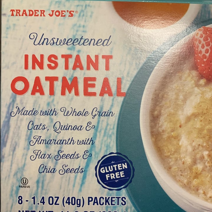 Trader Joe's unsweetened instant oatmeal Review abillion