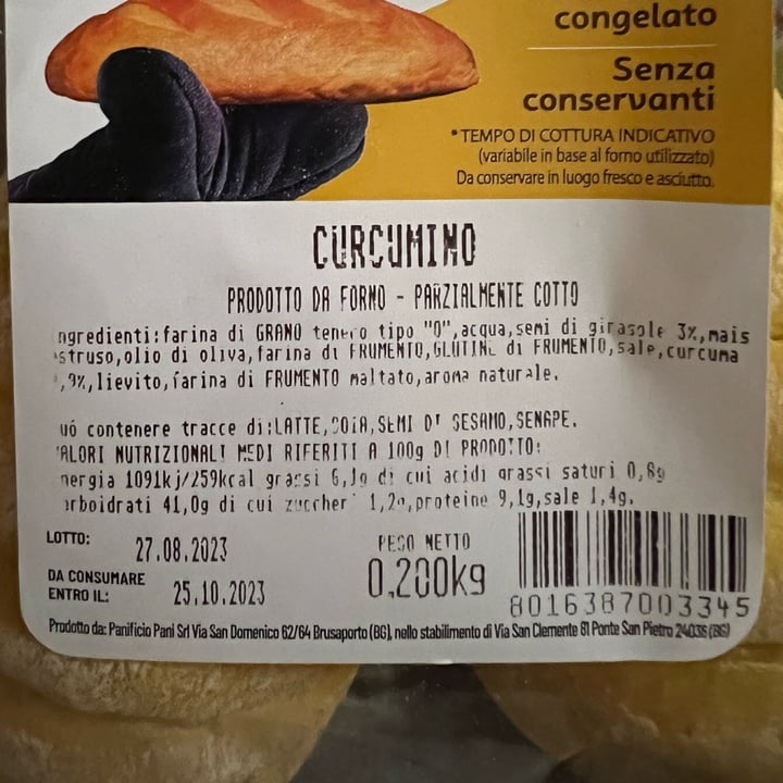 photo of Panì pane alla curcuma shared by @fedebonny on  12 Sep 2023 - review