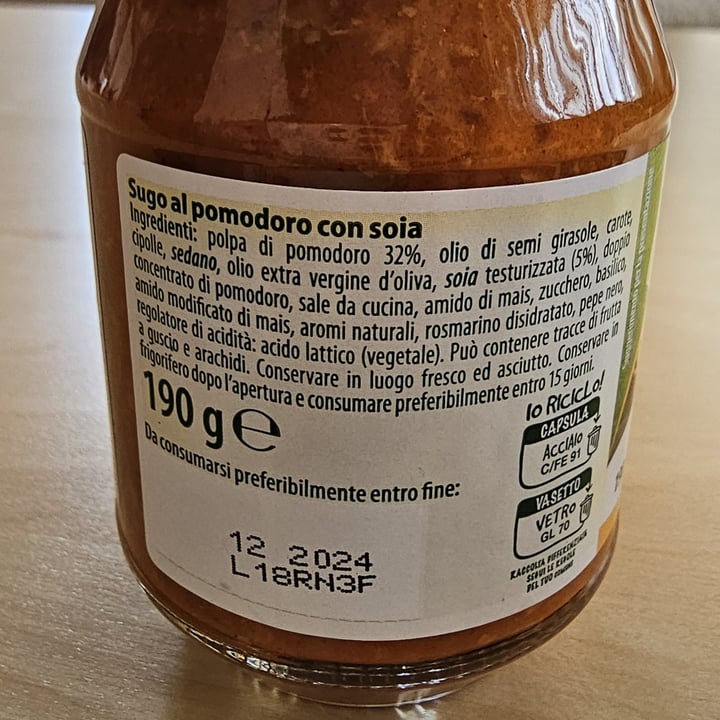 photo of Just Veg! (ALDI Italy) Ragù Con Soia shared by @jennycom on  15 Feb 2024 - review