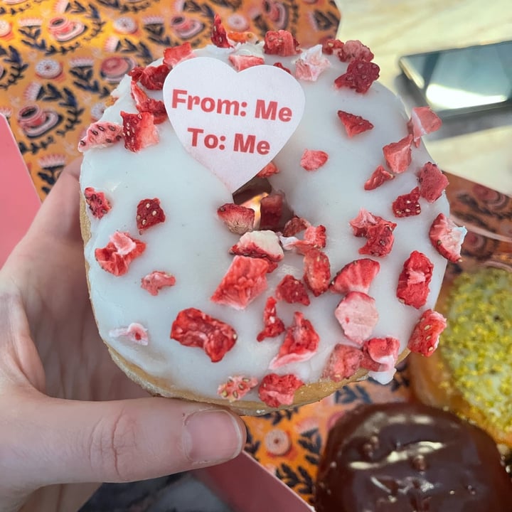 photo of Brammibal's Donuts White chocolate strawberry donut shared by @elviradl on  14 Feb 2025 - review