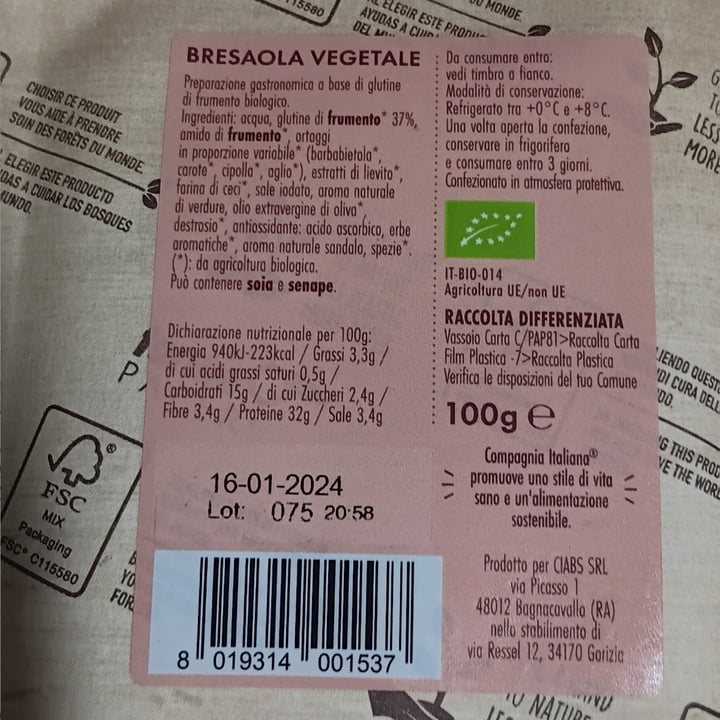 photo of Compagnia Italiana Bresaola vegetale shared by @nicole91 on  09 Jan 2024 - review