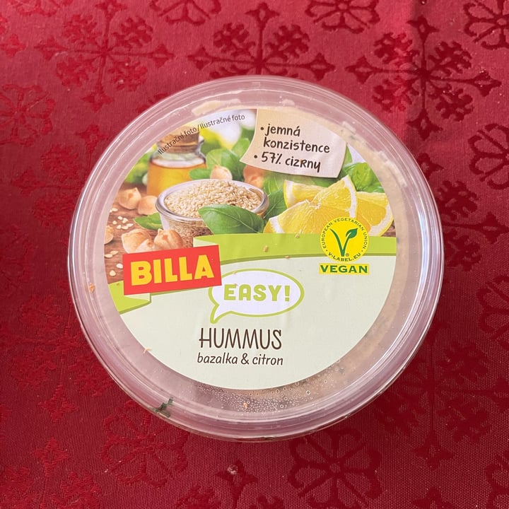 photo of Billa Hummus with Lemon and Basil shared by @domcsiwill on  03 Mar 2024 - review