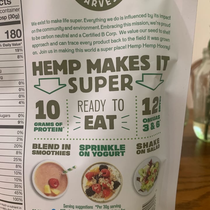 photo of Manitoba Harvest Organic Hemp seeds shared by @clarec36 on  23 Aug 2023 - review