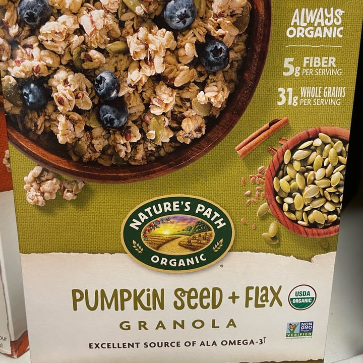 photo of Nature's Path Foods Nature's Path Pumpkin Seed + Flax Granola shared by @julie4theanimals on  11 Oct 2023 - review