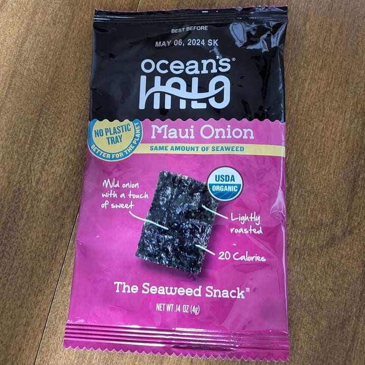 photo of Ocean's Halo Maui Onion Seaweed Snack shared by @socalvegan on  07 May 2024 - review