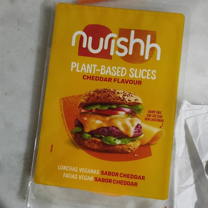 photo of Nurishh Cheddar Slices shared by @veganhalley on  13 Nov 2023 - review