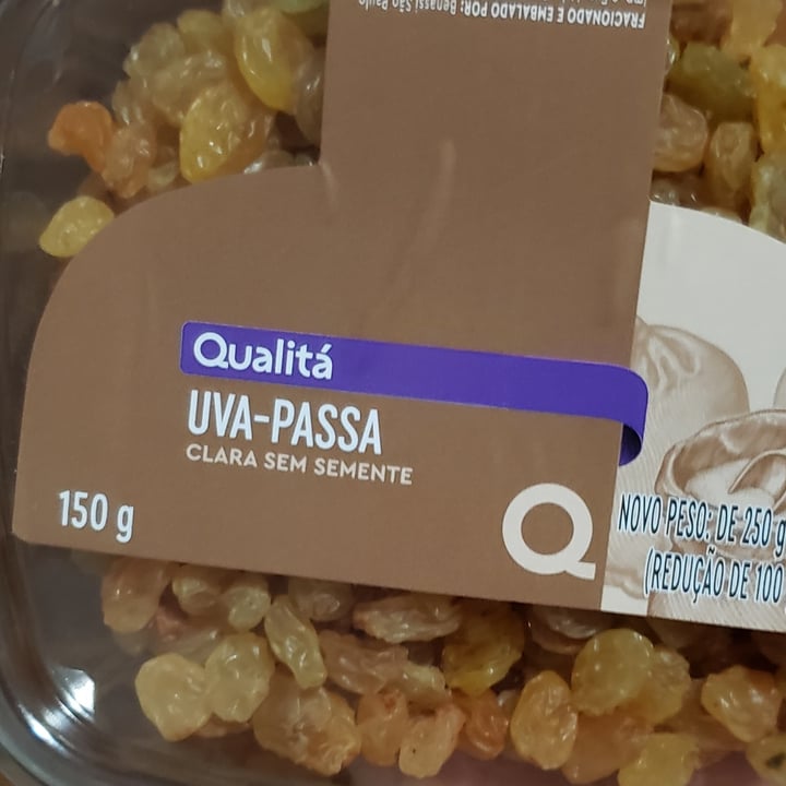 photo of Qualitá Uva-Passa Clara sem sementes shared by @vrgvegana on  10 Mar 2024 - review