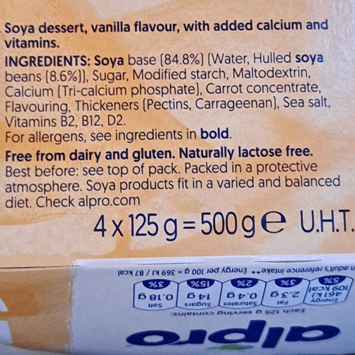 photo of Alpro Dessert Vanilla Flavour shared by @outgrowing8carnism on  05 Sep 2025 - review