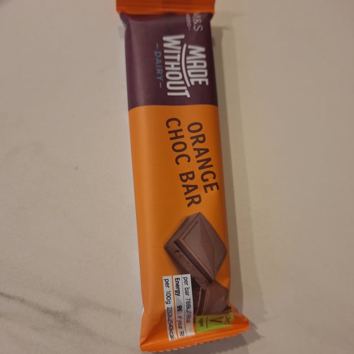 photo of M&S made without dairy orange choc bar shared by @veganspicegirl on  31 Dec 2024 - review