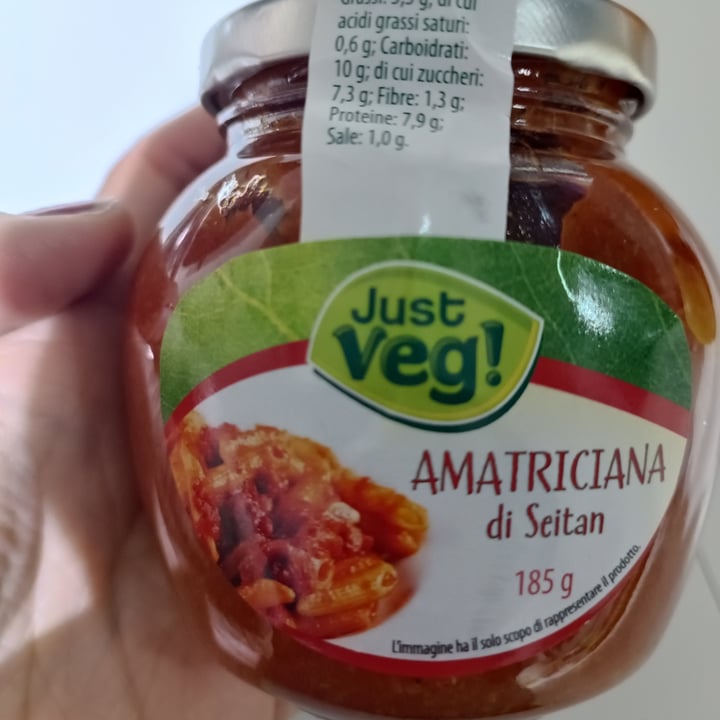 photo of Just Veg! (ALDI Italy) amatriciana di seitan shared by @giudymorale on  24 May 2024 - review