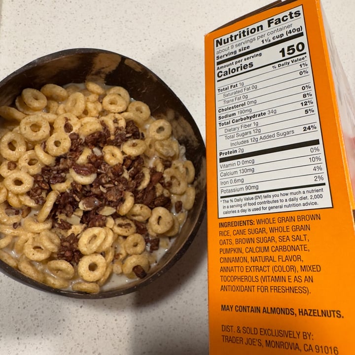 photo of Trader Joe's Pumpkin O's shared by @berryveganplanet on  28 Sep 2023 - review