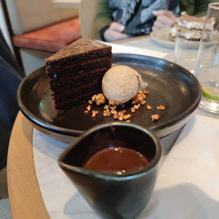 photo of Mildreds Covent Garden Five Layer Chocolate Cake With Malted Balls And Salted Caramel Ice Cream shared by @genea on  10 Feb 2024 - review