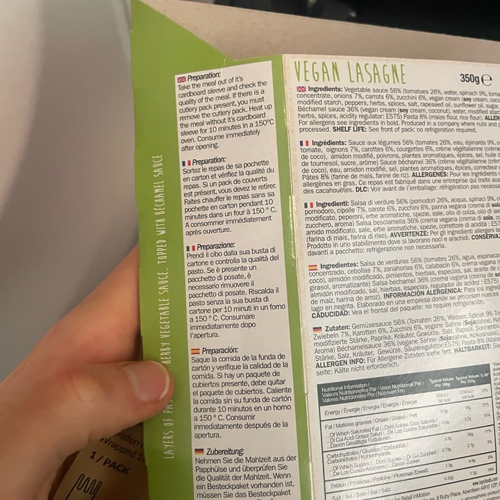 photo of Ryanair Vegan Lasagne shared by @david- on  19 Mar 2025 - review