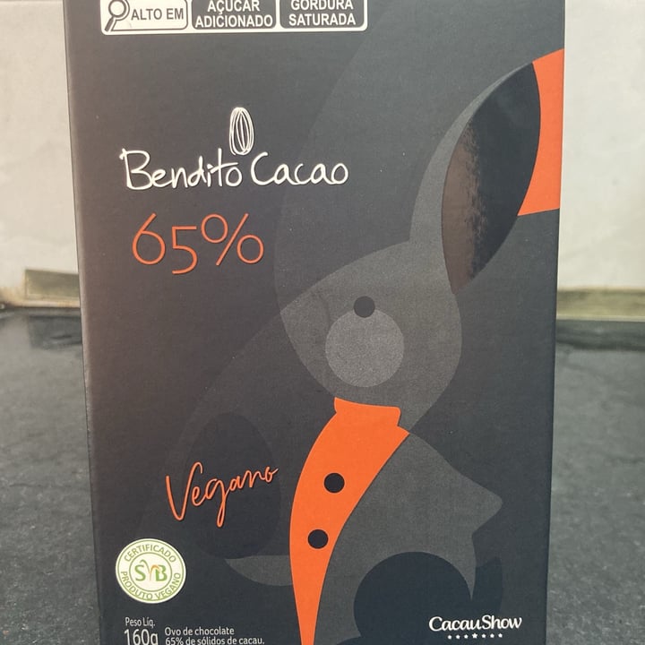 photo of Bendito Cacao Ovo de Páscoa Vegano 65% shared by @mariannamelob on  15 Apr 2024 - review