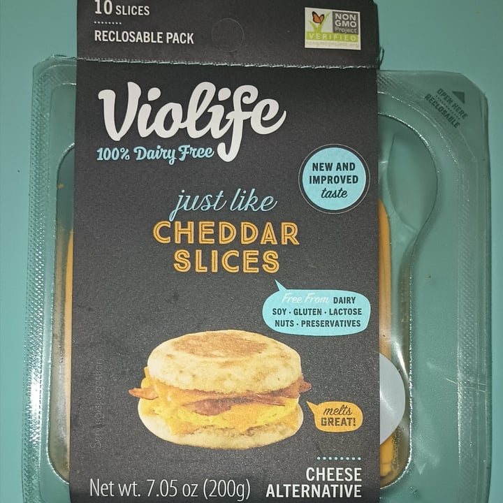 photo of Violife Just Like Cheddar Slices shared by @quadantics on  03 Feb 2024 - review