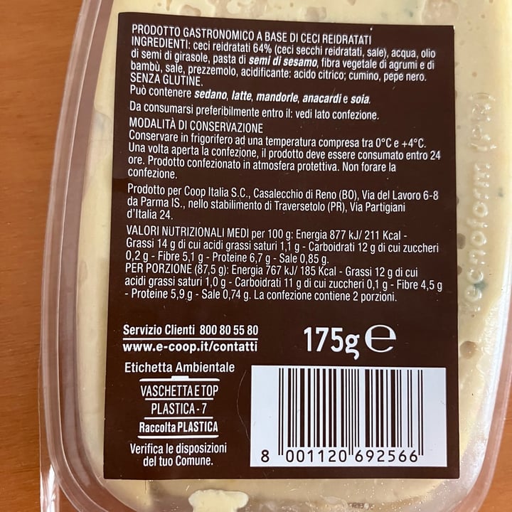 photo of Coop Hummus Di Ceci Sapori Dal Mondo shared by @giulz on  29 Apr 2024 - review