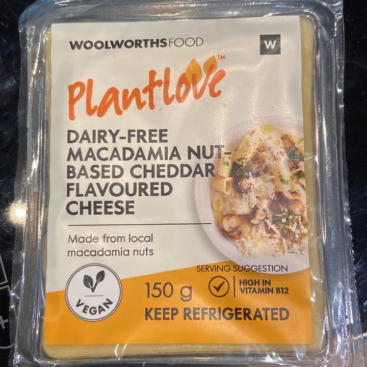 photo of Woolworths dairy free macademia nut-based cheddar cheese shared by @leighclare29 on  30 Jan 2025 - review