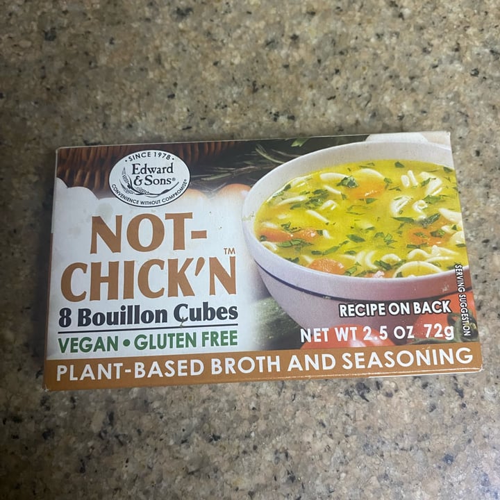 photo of Edward & Sons Edward & Sons Not-Chick'n Not-Beef Bouillon Cubes shared by @mindfuleatingrd on  14 Mar 2024 - review