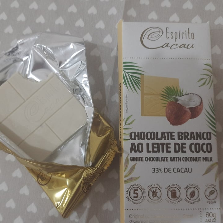 photo of Espírito Cacau Chocolate Branco ao Leite de Coco shared by @patysouza on  18 Sep 2023 - review