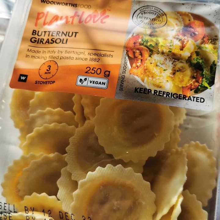 photo of Woolworths Food plantlove butternut girasoli shared by @vickysveganry on  02 Dec 2023 - review