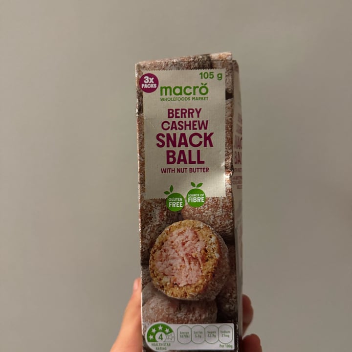 photo of Macro Wholefoods Market Berry Cashew Snack Ball shared by @cheuk on  07 Oct 2025 - review
