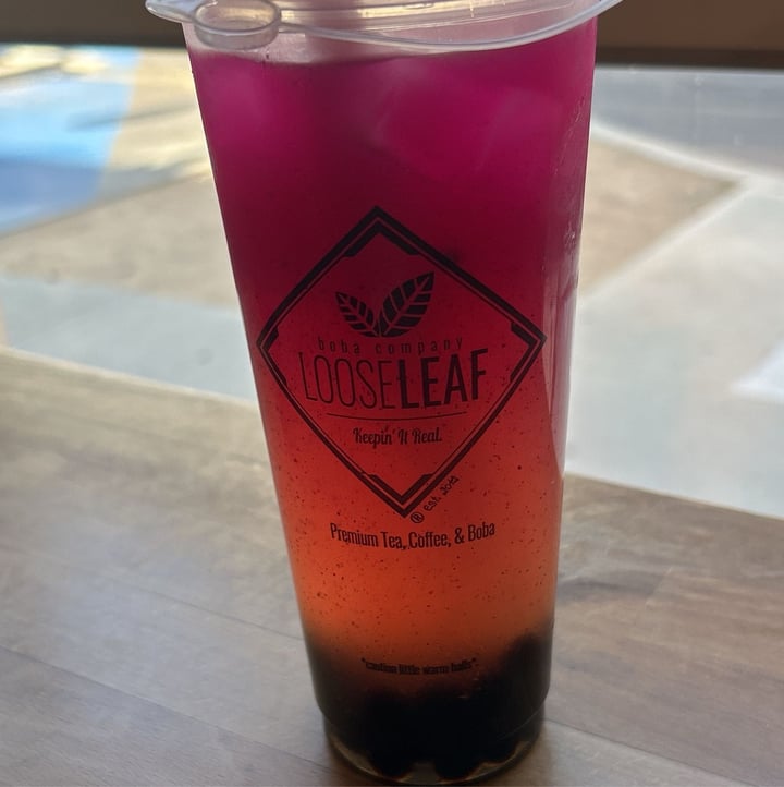 photo of Loose Leaf Boba Company Peach Mango Sunset shared by @moustachedvegan on  28 Jul 2024 - review