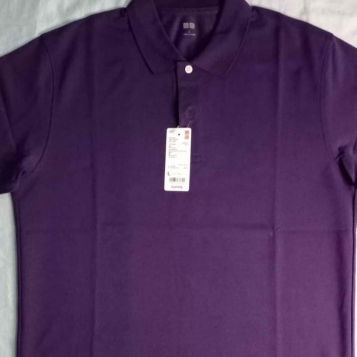 photo of Uniqlo Dry Pique Short Sleeve Polo Shirt - Purple shared by @teamaldous on  27 Sep 2023 - review