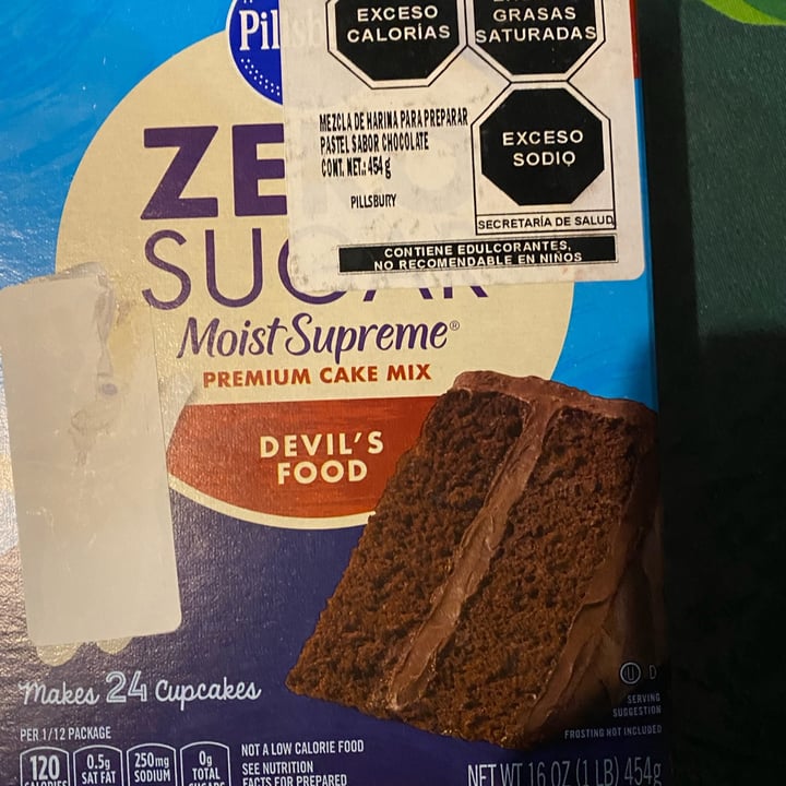 photo of Pillsbury Zero Sugar Moist Supreme Premium Cake Mix Devils Foods shared by @lucerolav12 on  12 Jan 2024 - review