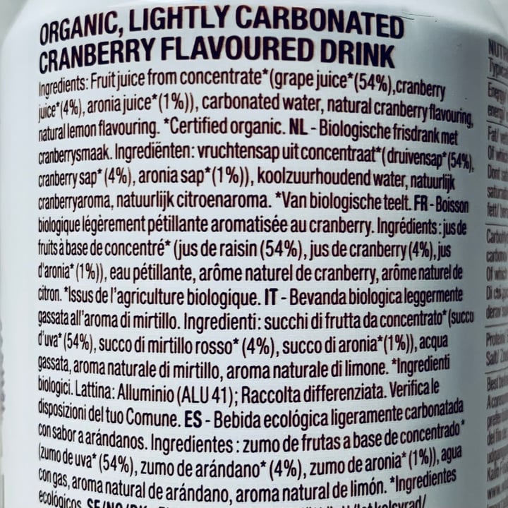 photo of Whole Earth Organic Sparkling Cranberry shared by @calcabrina on  11 Oct 2023 - review