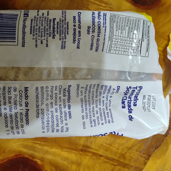 photo of Blue Ville Proteína Texturizada de Soja shared by @thaiszanchettin on  22 Sep 2024 - review