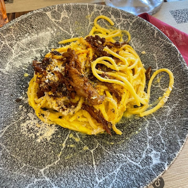 photo of Rifugio Romano Carbonara vegana shared by @irislacaprettafelice on  31 Jul 2025 - review