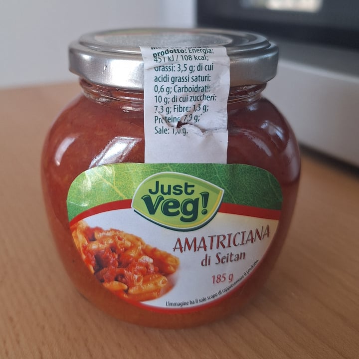 photo of Just Veg! (ALDI Italy) amatriciana di seitan shared by @deesy on  06 Mar 2025 - review