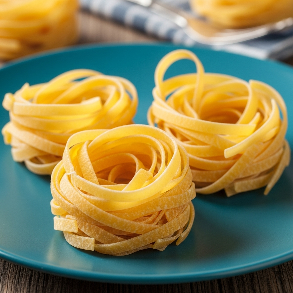Uncooked fettuccine pasta, ready to be transformed into a delicious meal.
