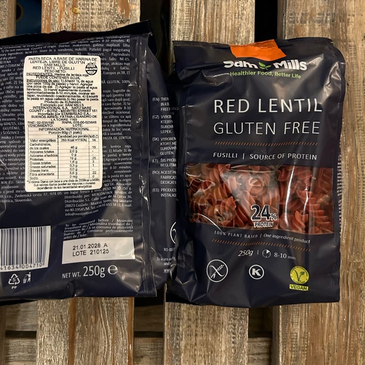 photo of SamMills Red Lentil Fusilli shared by @veganmili on  16 Sep 2025 - review