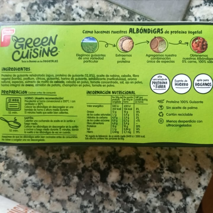photo of Green Cuisine albondigas shared by @titoherbito on  26 Apr 2024 - review