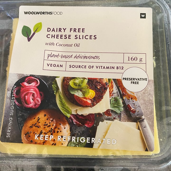 photo of Woolworths Food Dairy Free Cheese Slices shared by @lindybeukes60 on  12 Sep 2023 - review