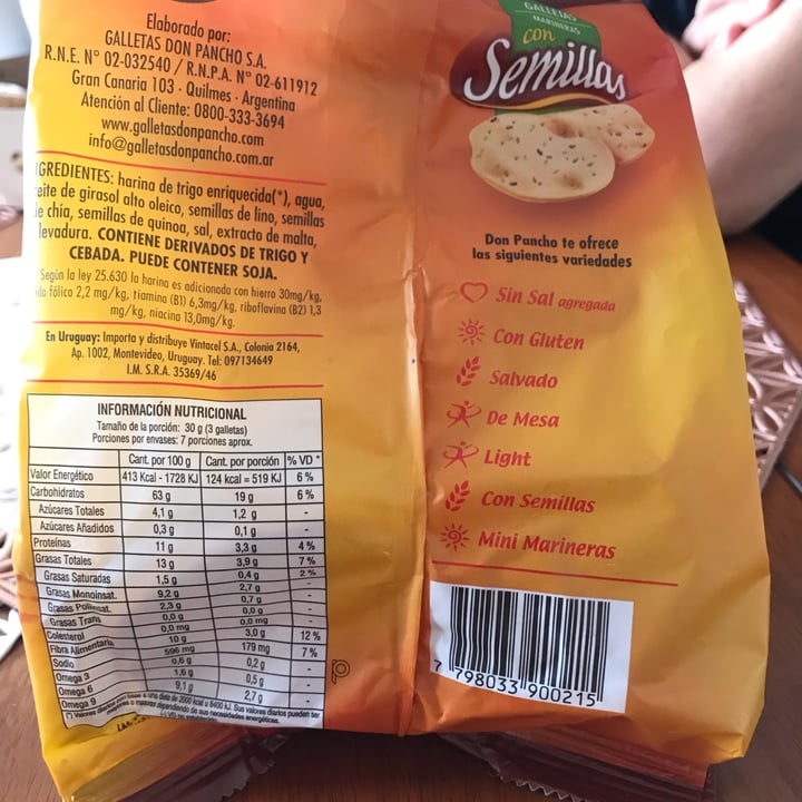 photo of Don Pancho Galletas Marineras Con Semillas shared by @andre70 on  20 Nov 2023 - review