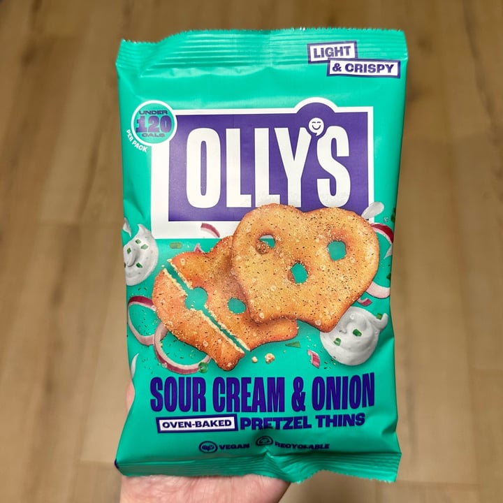 photo of Olly's Pretzels Olly’s Pretzels Thins Sour Cream And Onion shared by @vanille on  30 Jan 2024 - review