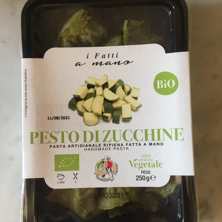 photo of Tradizioni Padane Handmade vegan ravioli with courget pesto shared by @theveggienotebook on  10 Feb 2024 - review