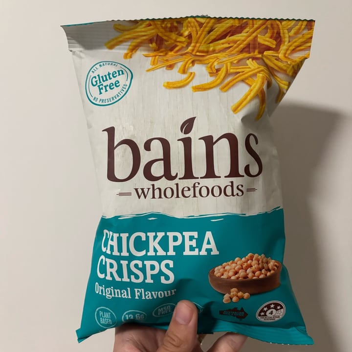 photo of Bains wholefoods Chickpea chips original flavour shared by @moosewong on  17 Jul 2025 - review