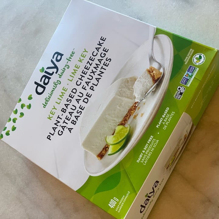 photo of Daiya Key Lime Cheezecake shared by @veganvanman on  27 Apr 2024 - review