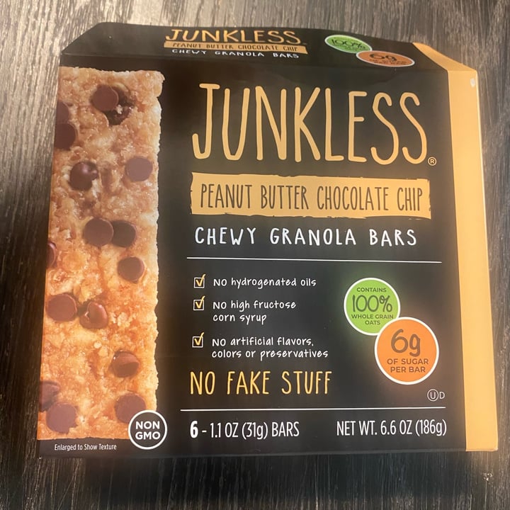 photo of Junkless peanut butter chocolate chip shared by @friendlyvegan on  15 Apr 2024 - review