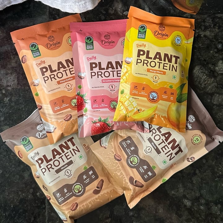 photo of Origin Nutrition Vegan Protein Strawberry shared by @veganosaurus on  02 Oct 2025 - review