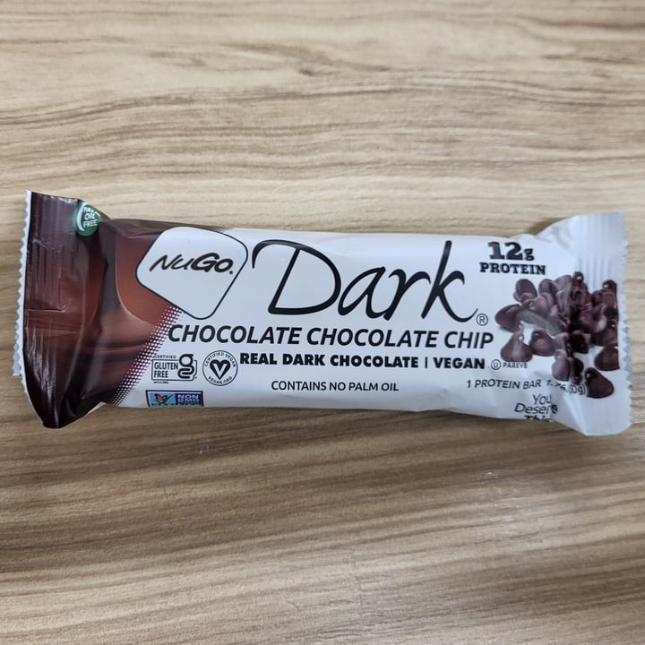 photo of NuGo Dark Chocolate Chip shared by @socalvegan on  26 Sep 2025 - review