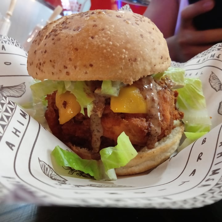 photo of ahimsa cafe vegan mcspicy burger shared by @veganspicegirl on  17 Dec 2023 - review