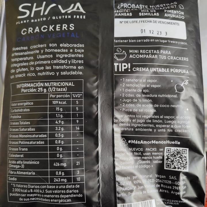 photo of Shiva Crackers Carbon Vegetal shared by @sandra0206 on  08 Sep 2023 - review