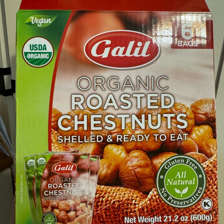 photo of Galil organic roasted chestnuts shared by @onehungryvegan on  17 Nov 2024 - review