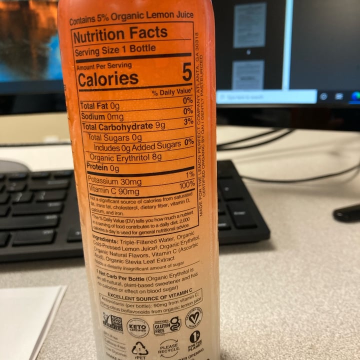 photo of Lemon perfect Peach raspberry cold-pressed lemon water shared by @lion1518 on  16 Jul 2025 - review