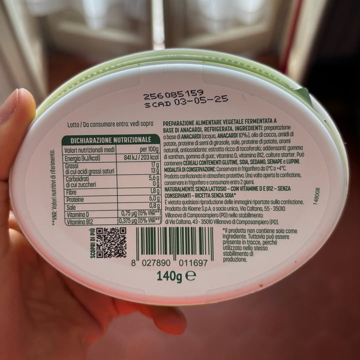 photo of Kioene Lo spalmabile vegetale shared by @michbrhane on  20 May 2025 - review